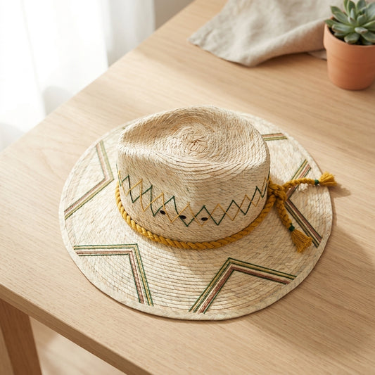 Sunset Panama Palm Leaf Hat