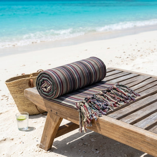 Casablanca Sustainable Turkish Towel / Blanket - Indigo