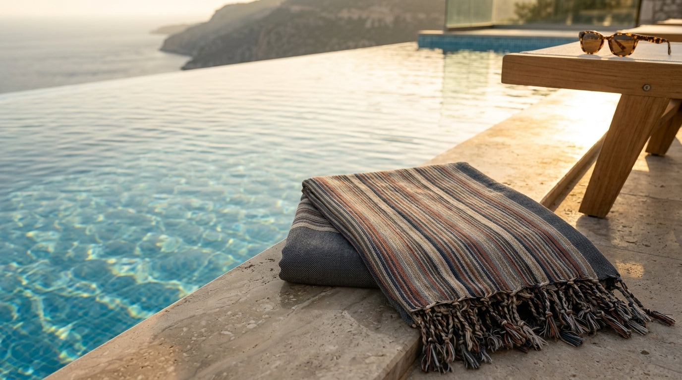 Casablanca Sustainable Turkish Towel / Blanket - Gray