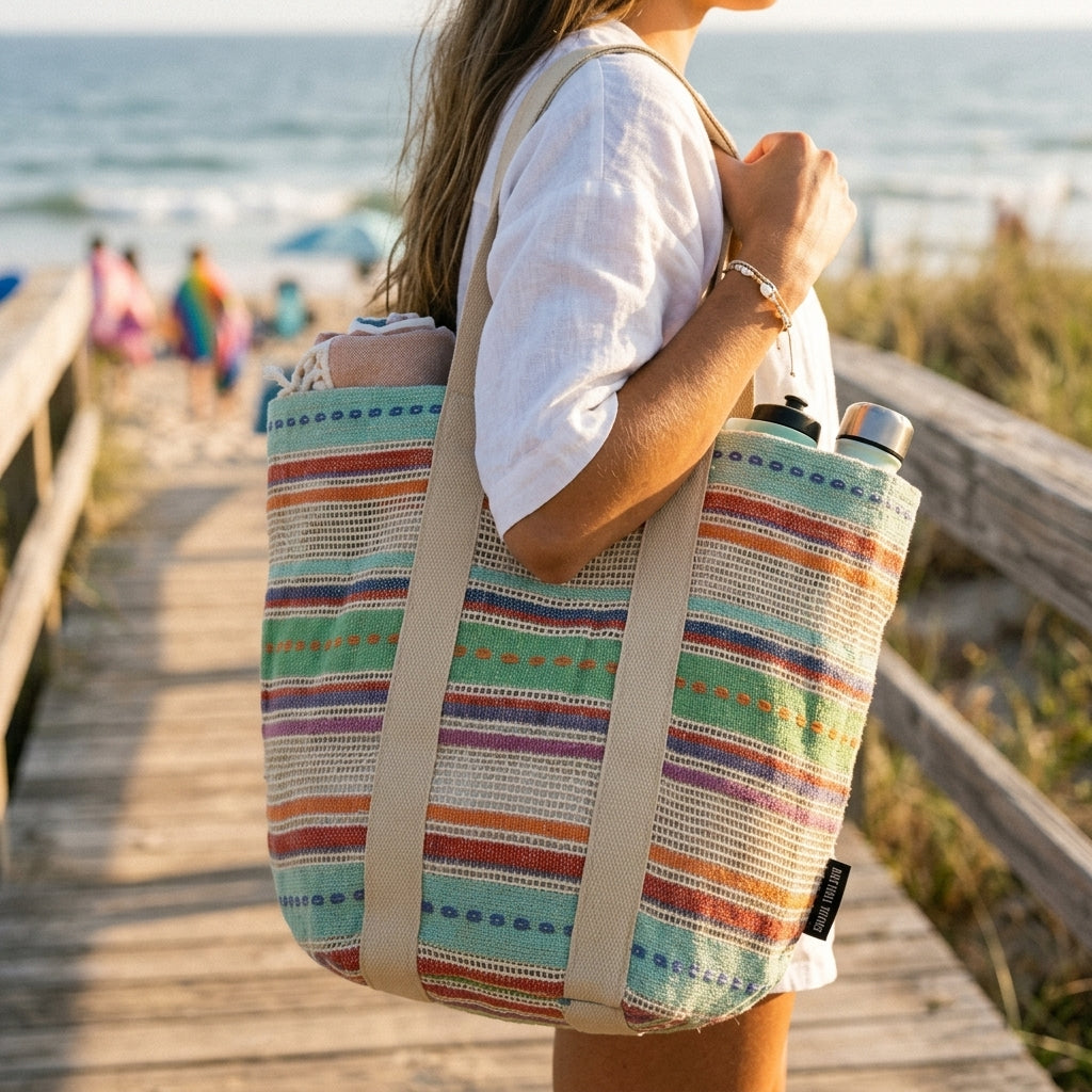 Jute Beach Bucket Tote